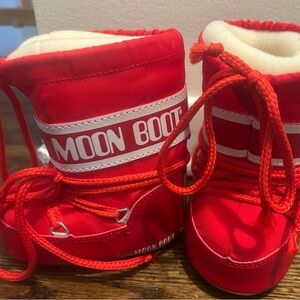 Moon Boot Kids Bright Red Winter Boots
